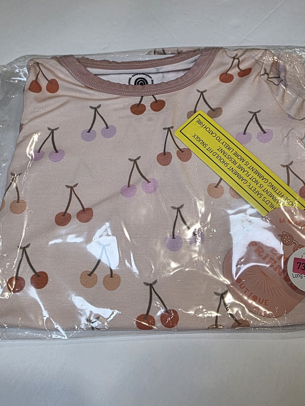 Remi & Friends Kids Cherry Print Long Sleeve Bamboo Pajamas Size 2T NEW!